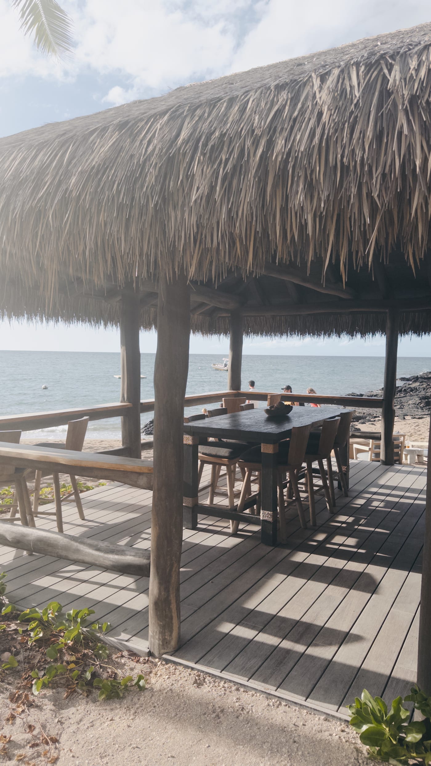 One of the resort's open-air gathering spots